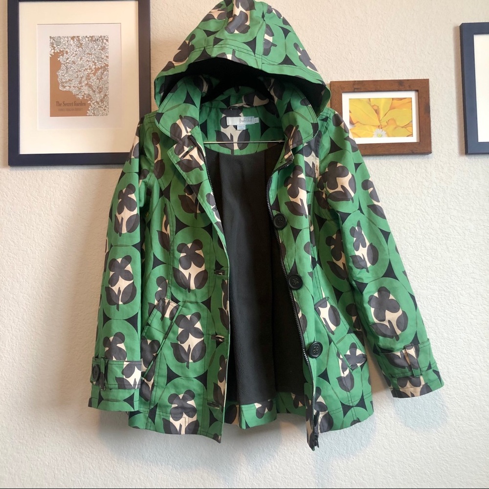 EUC Boden Rainy Day Mac Retro Floral Size 4